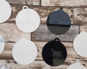 Acrylic bauble craft blanks