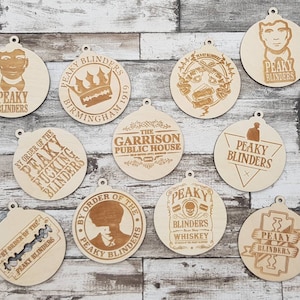 Peaky blinder christmas tree baubles
