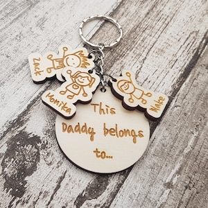 This Daddy belongs too keyring and charms