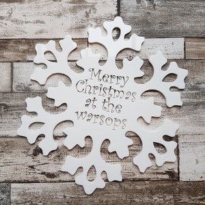 Giant acrylic personalised snowflake