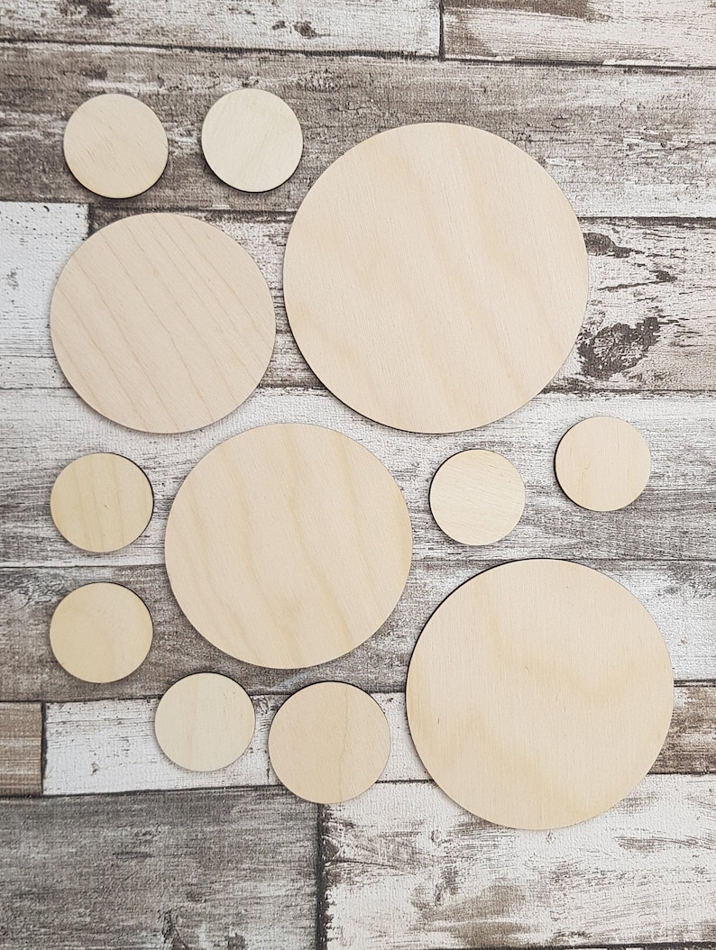 Wood Circle Discs Craft Blanks Etsy Australia