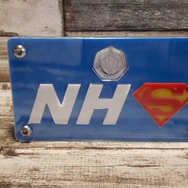 NHS uk 50p fifty pence display holder