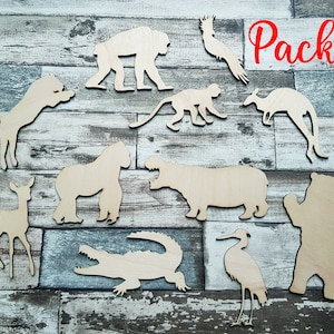 wild animal wooden craft blanks multiple kit options