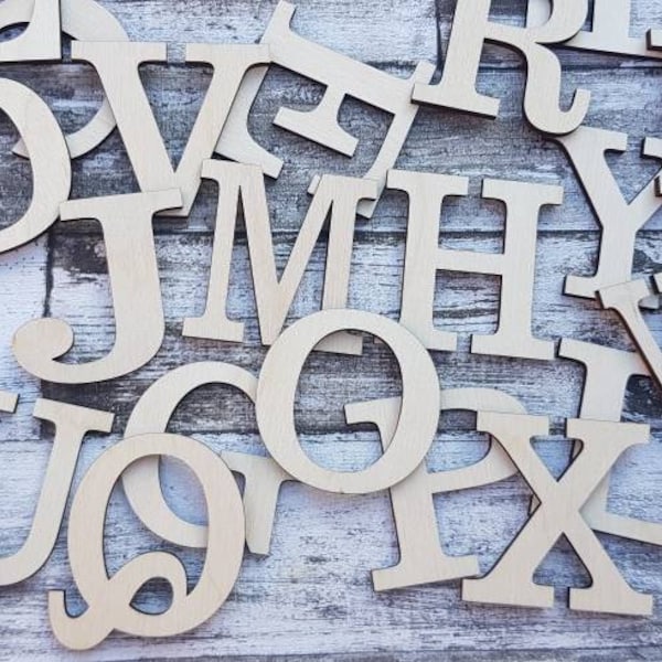 Wooden Craft Letters Etsy