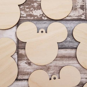 Wooden or acrylic bauble blanks Mouse style