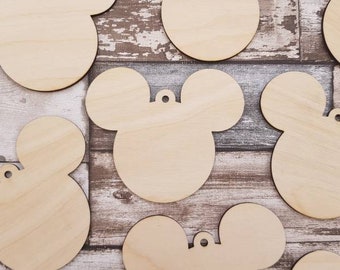 Wooden or acrylic bauble blanks Mouse style