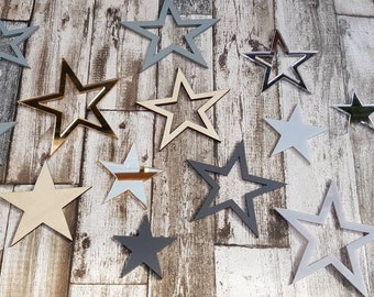 Wooden or acrylic stars craft blanks
