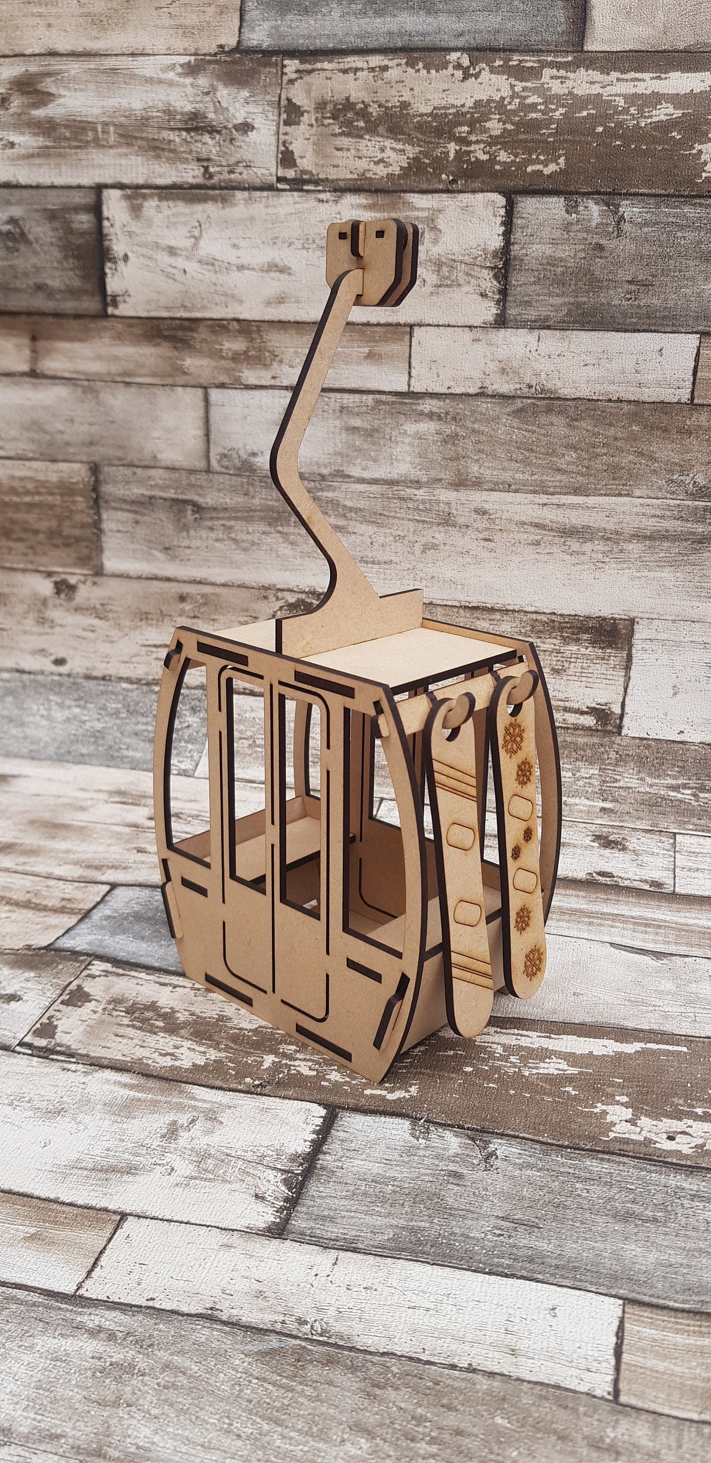 Ski lift ski gondola laser cut assembly kit