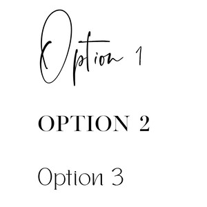 Font options