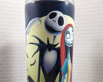 Nightmare Before..., Cartoon, Movie, Halloween, Christmas, Jack, Horror, Skellington, Scary, 20oz GREEN Glow or Glossy Tumbler