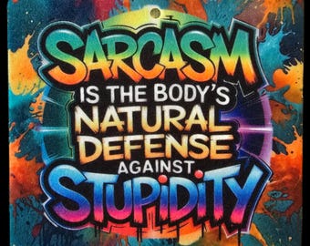 Sarcasm Quote 3.75-Inch Reusable Unscented Car Air Freshener