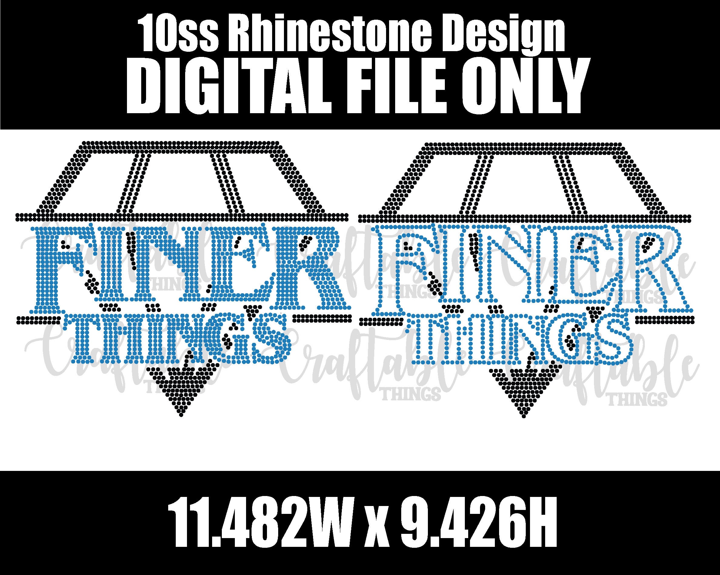 Finer Things Bling Digital Rhinestone Template Ss10 Hotfix Rhinestones ...