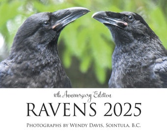 2025 Raven Calendar, wall calendar, ravens