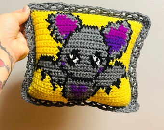 Bat Pillow/Handmade/Crochet Pillow