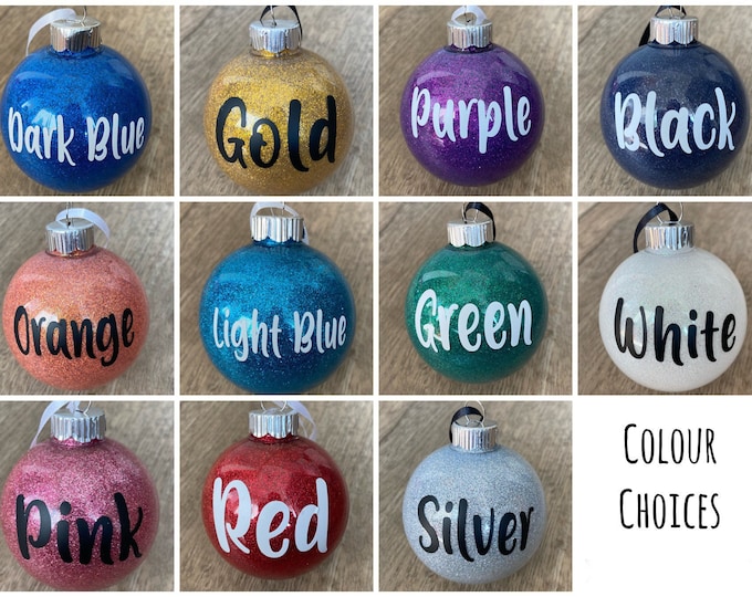 Dated Christmas Ball Family Ornaments, Ball Christmas Ornament