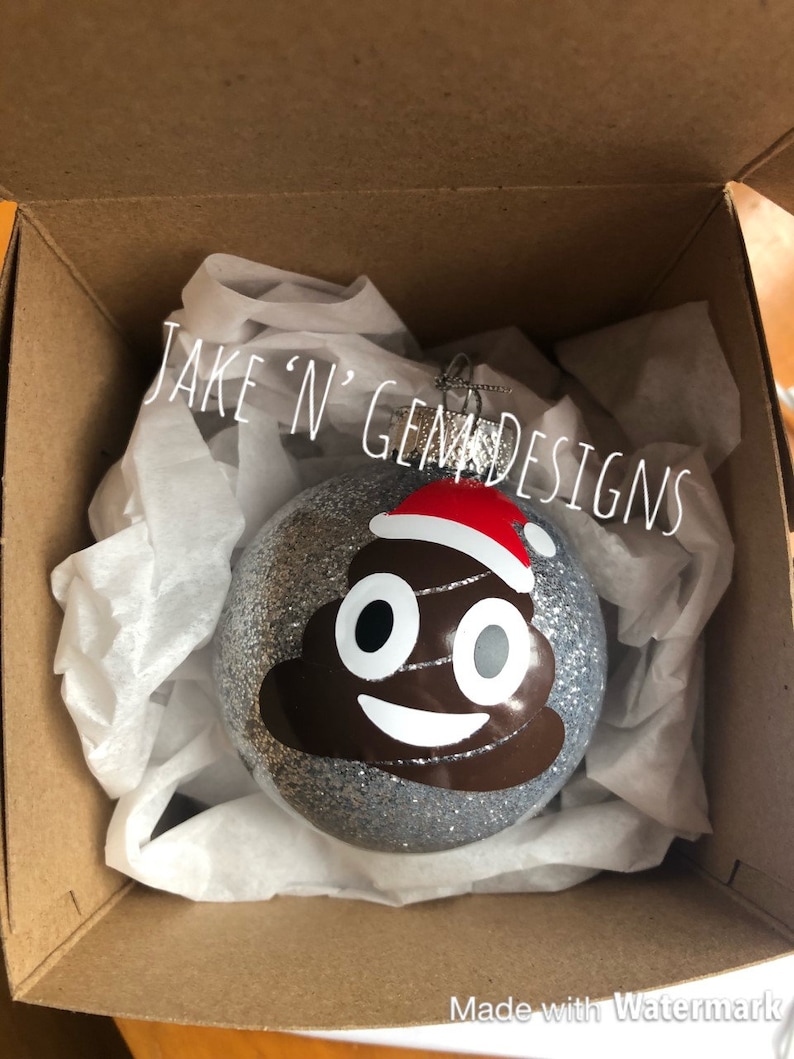 Christmas Poop Emoji Tree Ornament | Etsy