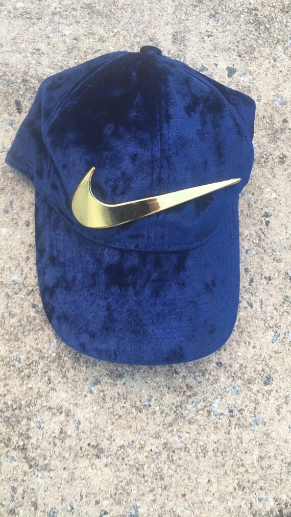 blue suede cap