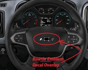 CUSTOM 2012-2027 Chevy Steering Wheel OVERLAY STICKER B0WTIE