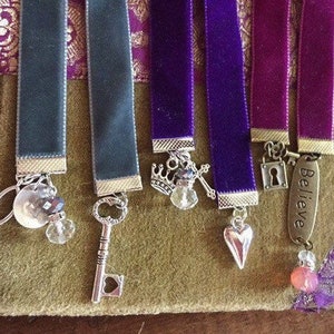 Velvet Ribbon Bookmark - Journal Marker - Book Lover Accessory - Bible Bookclub Charm - Unique Gift