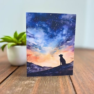 Carte de condoléances pour chien - Carte pour la perte d'un animal de compagnie - Carte de condoléances - Carte pour la perte d'un chien