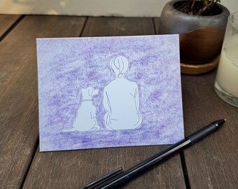 Dog Sympathy Card – “Forever in Your Heart” Pet Loss Card