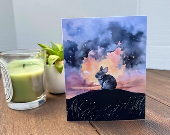 Chinchilla Sympathy Card: Watercolor Pet Loss Condolence Card