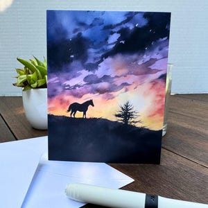 Pferd Sympathy Card - Verlust des Pferdes - Haustier Verlust Karte - Kondolenzkarte - Haustier Sympathie Karte