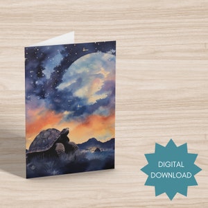 Karte Schildkröte - Haustier Verlust Karte - Beileid Karte - Beileid Karte - Grußkarte zum Ausdrucken - DIGITAL DOWNLOAD