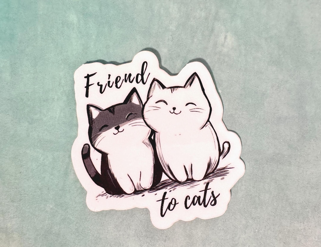 Friend to Cats Vinyl Sticker | Vet Med Gift - Etsy