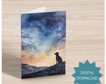 Dog sympathy card - Pet loss card - condolence card - sympathy card- Printable greeting card - DIGITAL DOWNLOAD