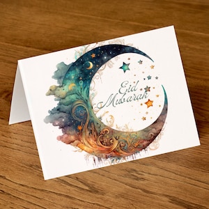 Carte imprimable Eid - Eid Mubarak - Happy Eid Card - DIGITAL DOWNLOAD - Eid Mubarak card - DIY Eid card - Last minute card - Carte de voeux
