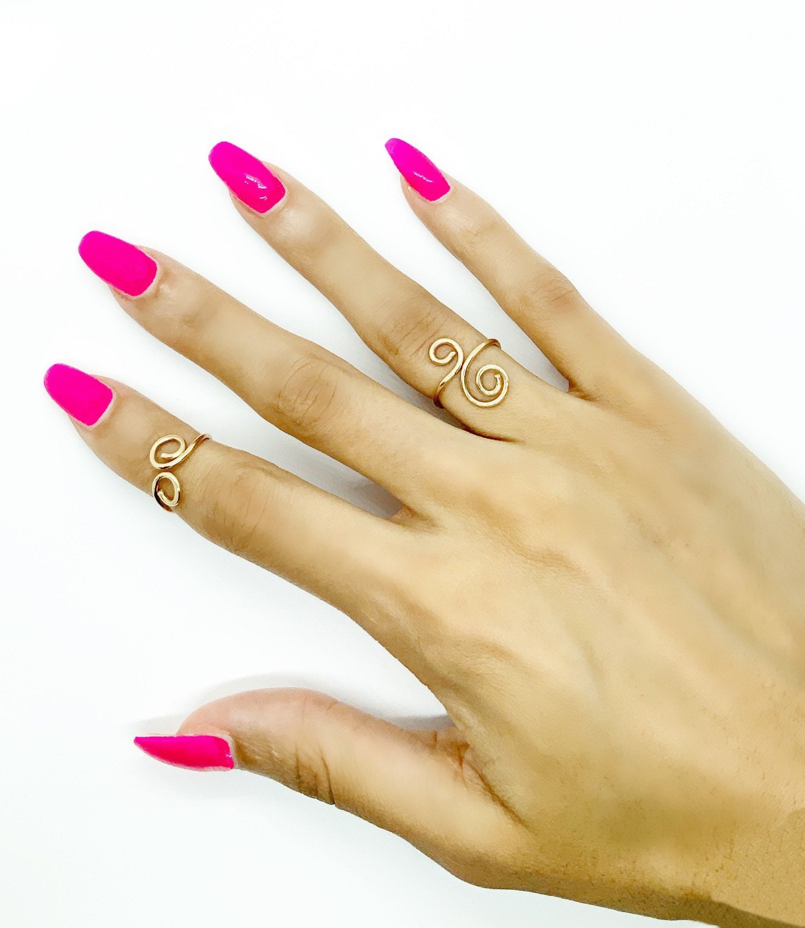 Gold Swirl Ring Gold Filled Ring Swirl Ring Adjustable Etsy