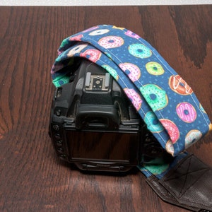 Donut Padded Camera Strap, DSLR camera strap, gifts for photographer