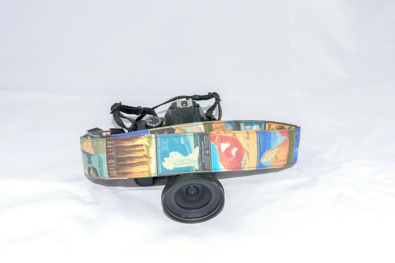 WPA Poster Padded Camera Strap National Park DSLR Camera Strap
