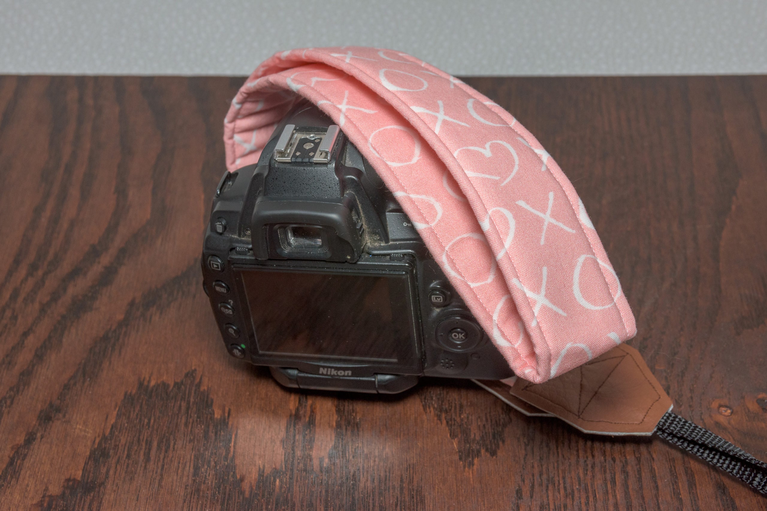 Hugs and Kisses Padded Camera Strap 