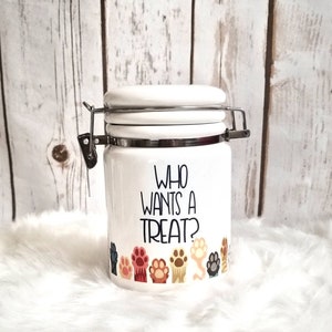 Cat Treat Jar, Airtight Treat Jar, Cat Lover Gift