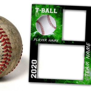 Tee Ball Baseball Sports Memory Mate Tball Template Instant Download 8x10 Photo Photography .PSD Digital File Scrapbook - Business Printable