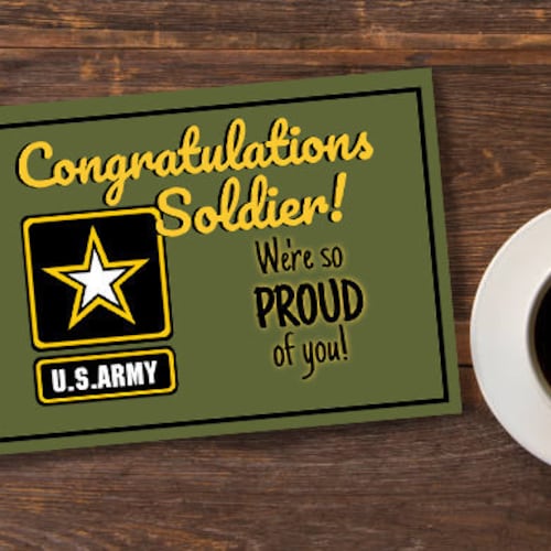 Army Basic Training Graduation Card BCT Military Congrats Etsy