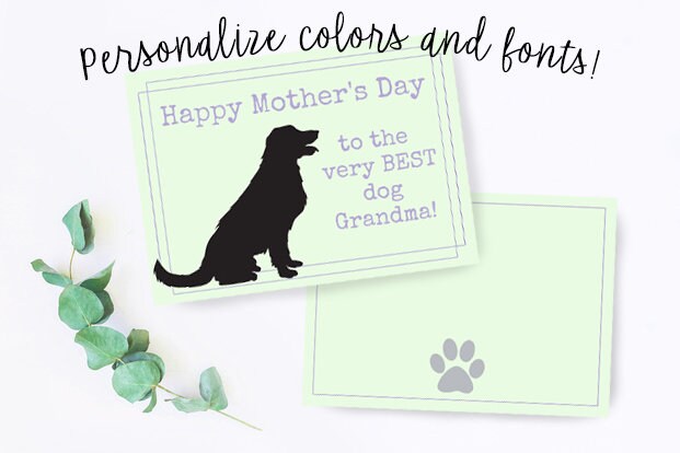 Dog Grandma Mother's Day Card Printable Greeting Card - Etsy