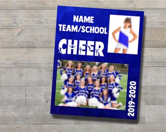 Cheer Sports Memory Mate Template Competitive Sideline Cheerleading Download 8x10 Photo Photography PSD Digital File Scrapbook Printable