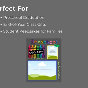 Preschool Graduation Keepsake Template | Student & Class Photo | Canva + PSD | End of Year Class Gift | Editable image 4