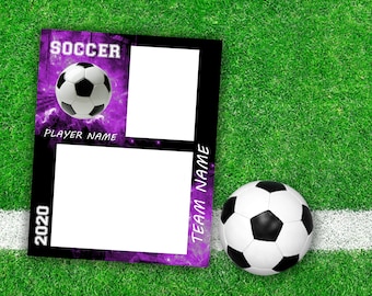 Soccer Memory Mate Template Sports Photography, Scrapbooking Photoshop Template Sport Photo Futbol Keepsakes Scrapbook Printable Download