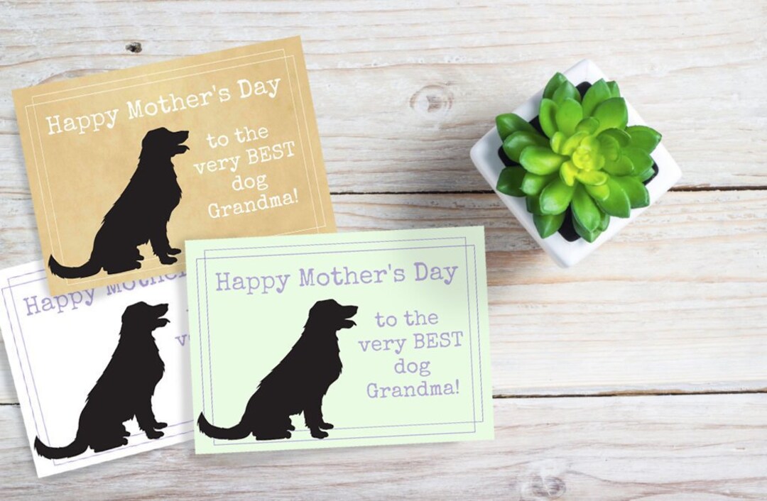 Dog Grandma Mother's Day Card Printable Greeting Card - Etsy