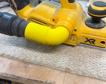 Adaptateur d'aspiration de poussière pour raboteuses DeWalt et Bosch | Connecteur pour tuyau d'aspirateur/extracteur de poussière