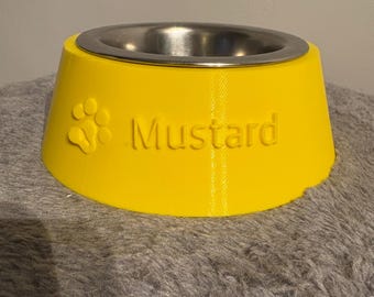 Personalised Cat Bowl with Stainless Steel Insert