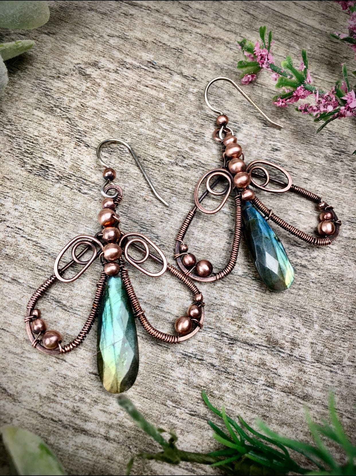 Tutorial: Wire Wrap Earrings Firefly Jewelry Copper | Etsy