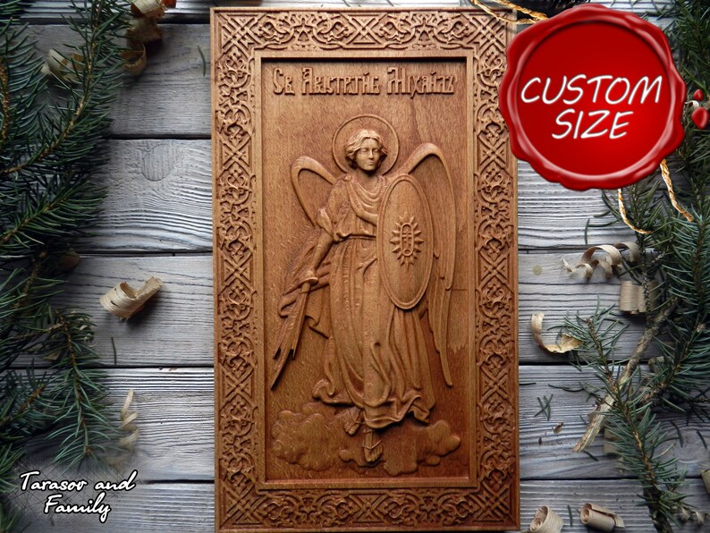Archangel art decor wall icon Michael hanging decorative image 0