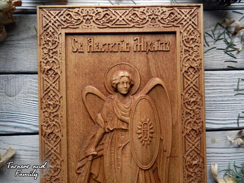 Archangel art decor wall icon Michael hanging decorative image 1