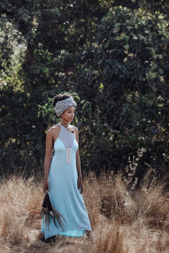 Aida Dress boho Dress Open Back Dress 