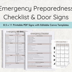 Printable Emergency Preparedness Checklist